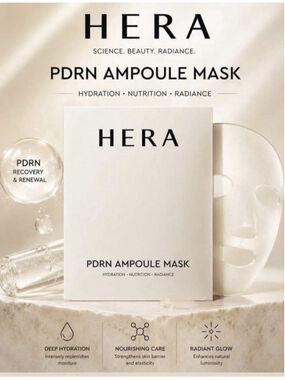 HERA PDRN AMPOULE MASK 21ml x 5pcs – HYDRATION • NUTRITION • RADIANCE